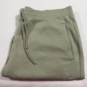Psycho Bunny Men's XXL Olive Green Shorts Drawstring Athletic Gym Soft NWOT